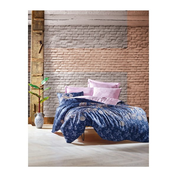 Divvietīga gultas pārklājs ar kokvilnas satīna pārklāju Kaseyo, 200 x 220 cm