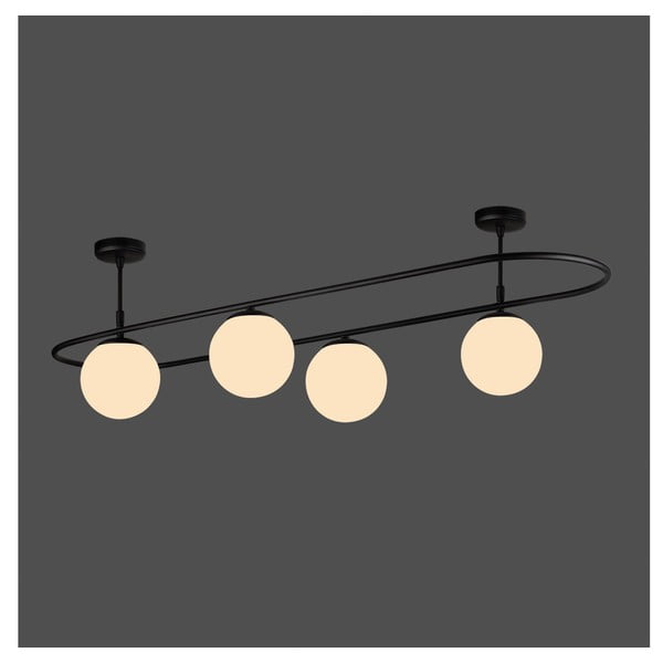 Melna griestu lampa Squid Lighting Elips, garums 124 cm-image-1