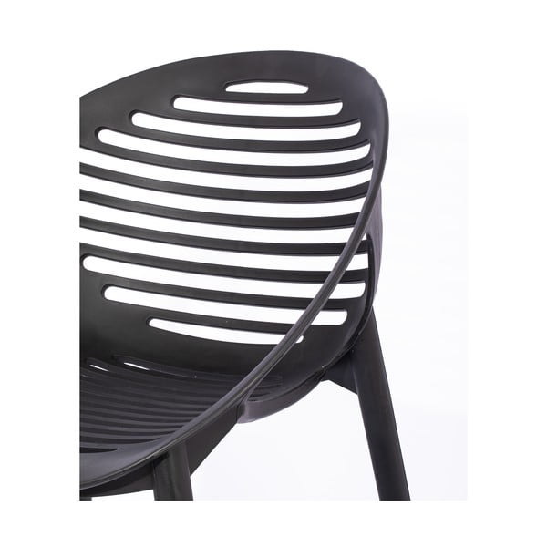 Dārza mēbeļu komplekts 4 personām ar melniem Joanna krēsliem un Viking galdu, 90 x 150 cm-image-4