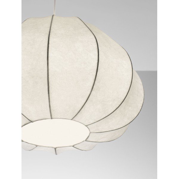 Matēti balta tekstila piekaramā lampa ø 50 cm Bora – Nova Luce-image-2