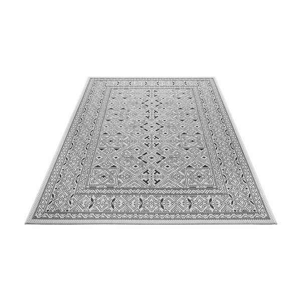 Melns un bēšs āra paklājs NORTHRUGS Cuadrado, 70 x 140 cm-image-4