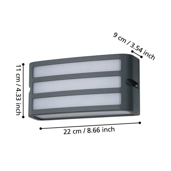 Sienas āra gaismeklis (augstums 11 cm) CAMARDA – EGLO-image-2