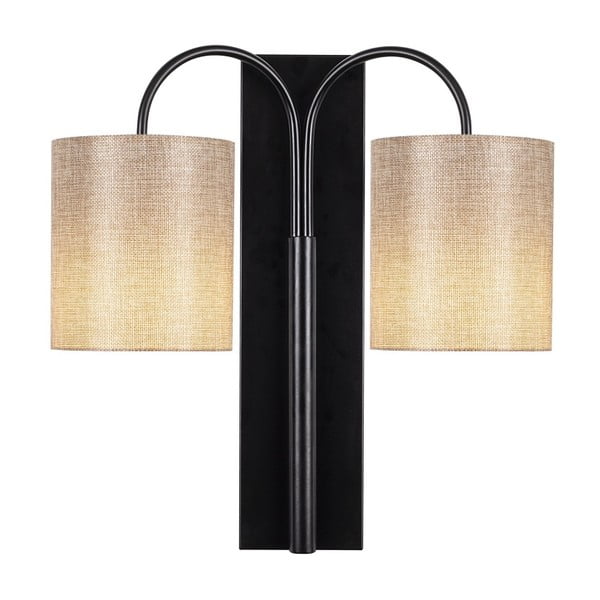 Melna metāla sienas lampa Opviq lights Aristo-image-1