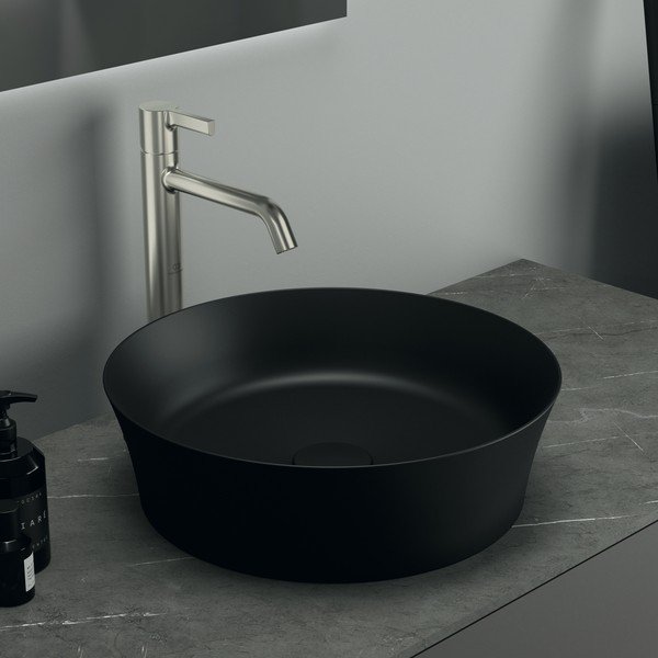 Matēti melna keramikas apaļa izlietne ø 40 cm Ipalyss – Ideal Standard-image-1