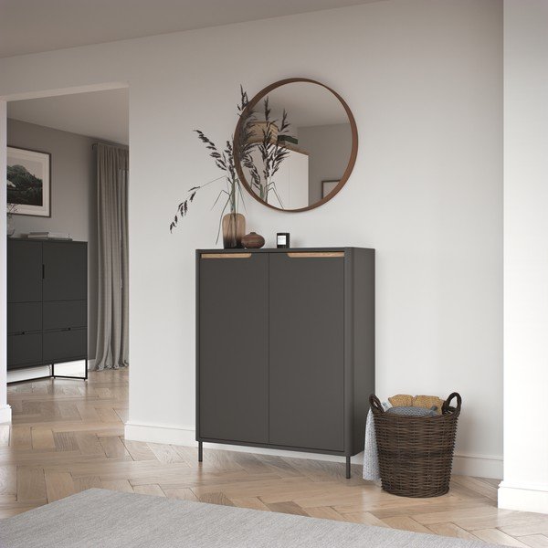 Antracīta pelēks apavu skapis Tenzo Switch, 88 x 110 cm-image-1