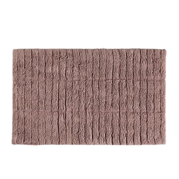 Tumši rozā kokvilnas vannasistabas paklājs Zone Tiles, 50 x 80 cm