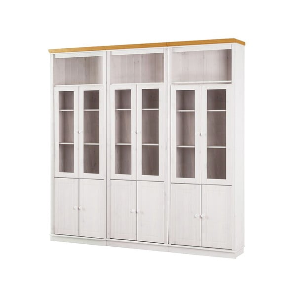 Balta priedes masīvkoka vitrīna 518x223 cm Anita – Støraa-image-2