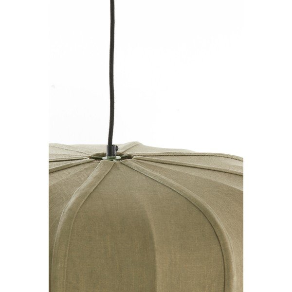 Zaļa piekaramā lampa ar auduma abažūru Zubedo – Light & Living-image-3