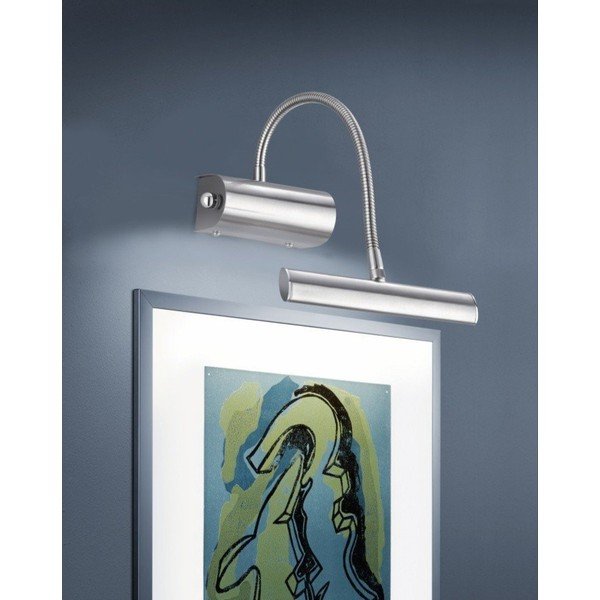 Sudraba krāsas LED sienas lampa ar saliekamu konstrukciju/ar regulējamu spilgtumu Curtis – Trio-image-1