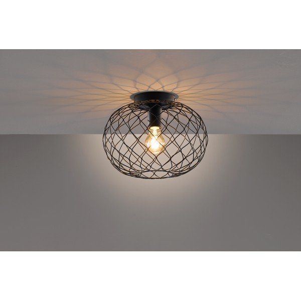 Melna griestu lampa Fischer & Honsel Justin-image-1