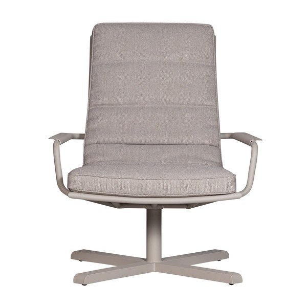 Gaiši pelēks metāla dārza atpūtas krēsls Coosa – Exotan-image-2