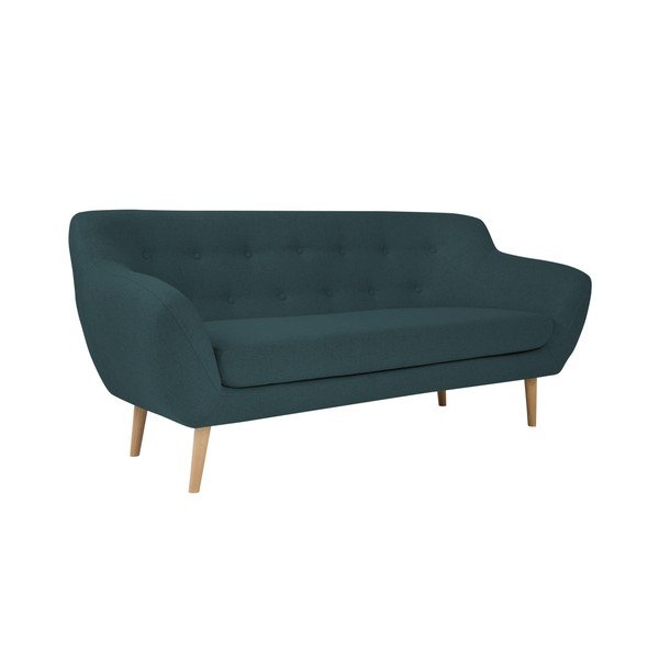 Tumši zils divvietīgs dīvāns ar gaišām kājām Mazzini Sofas Sicile-image-1