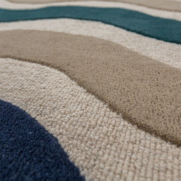 Zils ar rokām darināts vilnas celiņa paklājs 80x300 cm Cascade Wool – Flair Rugs-image-4