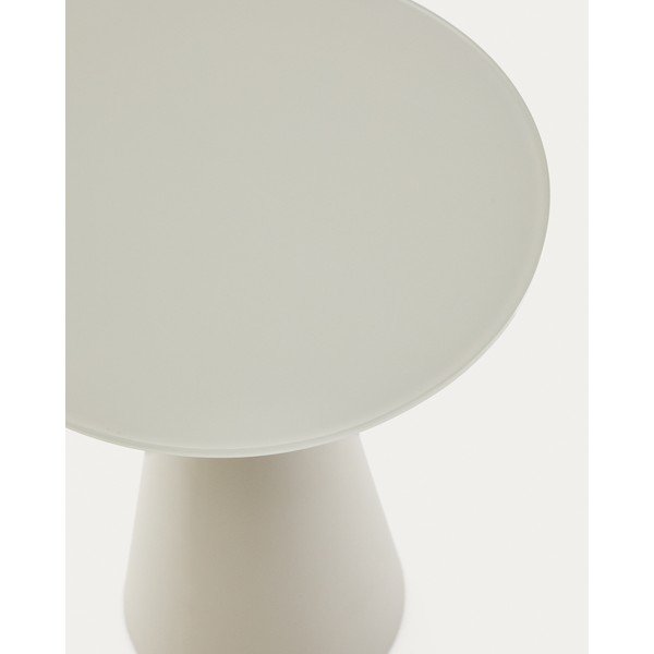 Apaļš sānu galdiņš ar stikla galda virsmu ø 35 cm Wilshire – Kave Home-image-4