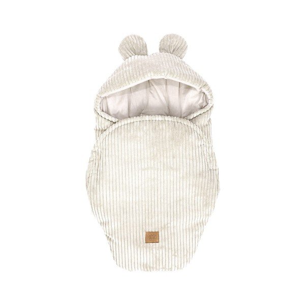 Bēša velveta bērnu ietinamā sedziņa 45x80 cm – Meowbaby