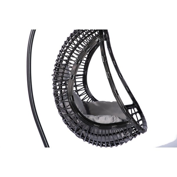 Tumši pelēks piekarams atzveltnes krēsls no mākslīgās rotangpalmas Bonami Selection Tahiti-image-3