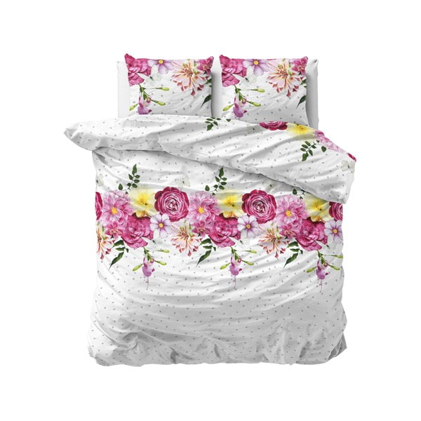 Flaneļa divguļamā gultasveļa Sleeptime Love Garden, 200 x 220 cm
