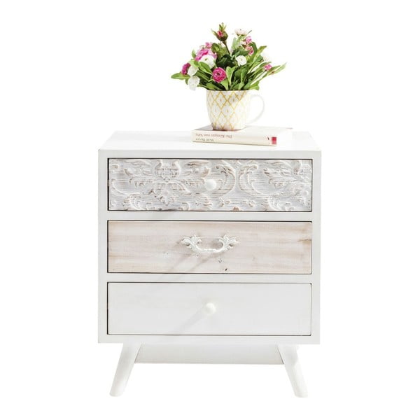 Balta kumode ar 3 atvilktnēm Kare Design Sweet Home-image-2