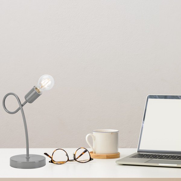 Pelēka galda lampa – LAMKUR-image-1