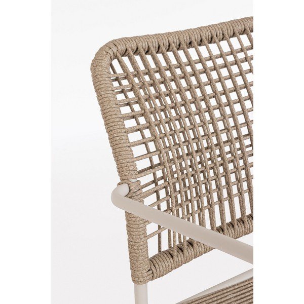 Bēšs/dabīga toņa metāla dārza krēsls Jable – Bizzotto-image-1