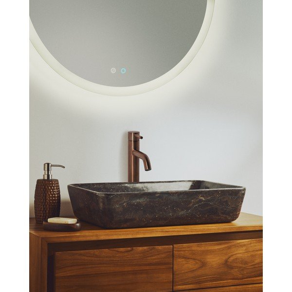 Pelēka akmens izlietne 55x35 cm Darnen – Kave Home-image-1