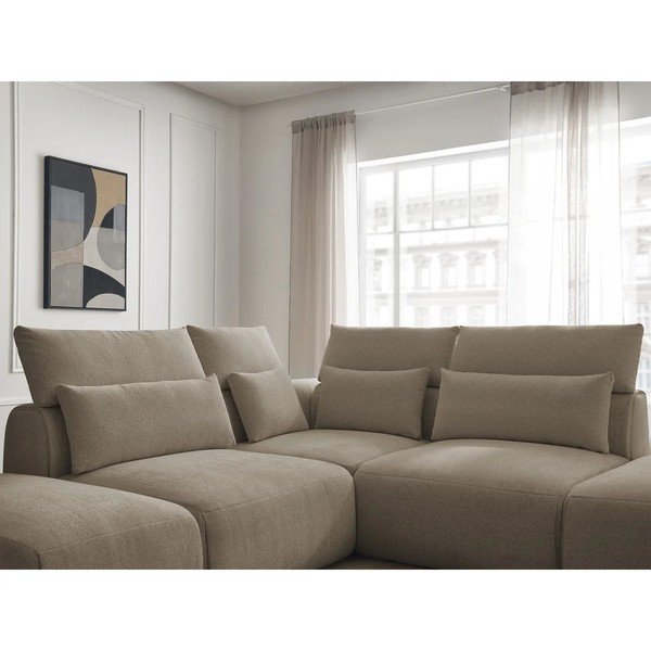 Pelēkbrūns regulējams modulārais stūra dīvāns Jana – Bobochic Paris-image-4