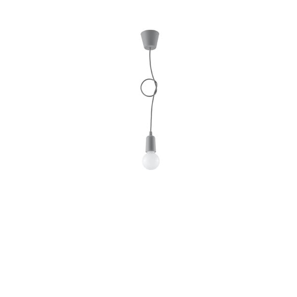 Pelēka piekaramā lampa ø 5 cm Rene – Nice Lamps
