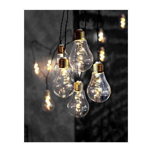 LED gaismiņu virtene Star Trading Bulbs, 10 gaismiņas
