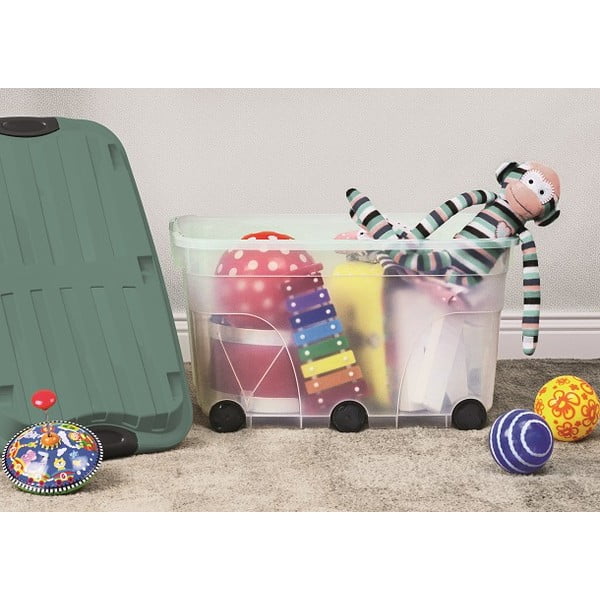 Plastmasas uzglabāšanas kaste ar vāku Roller – Rotho-image-2