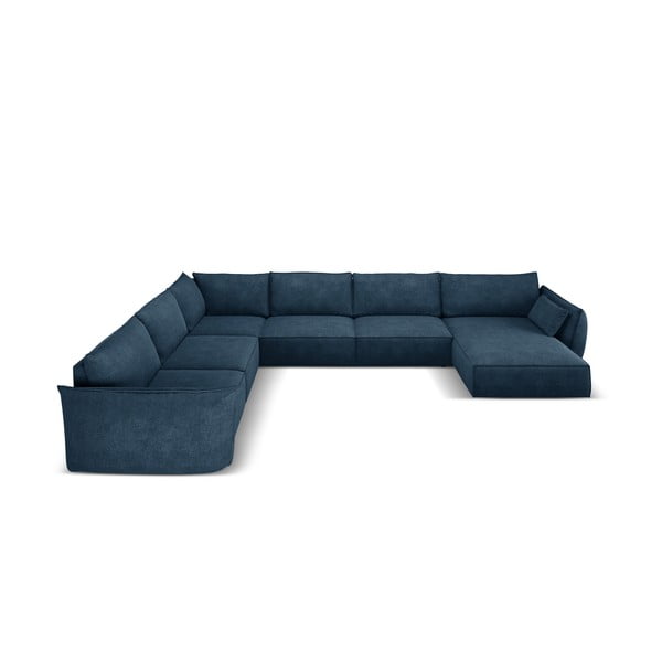 Tumši zils stūra dīvāns (kreisais stūris) Vanda – Mazzini Sofas