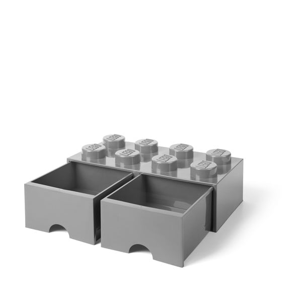 Pelēka glabāšanas kaste ar divām atvilktnēm LEGO®-image-4