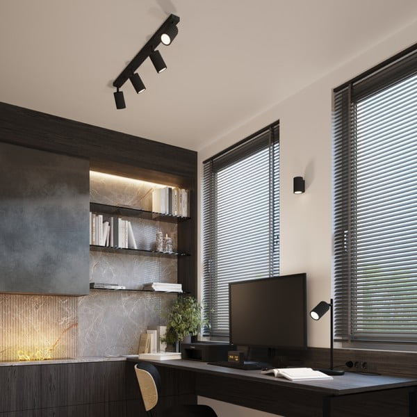 Melna sienas lampa Gleam – Sollux-image-2