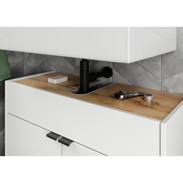 Balts skapītis zem izlietnes 80x60 cm Forano – Germania-image-1