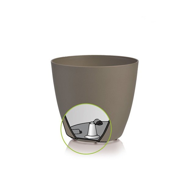 Gardenico Ella Twist'n'Roll Smart System pelēkbrūns stādītājs ar riteņiem, ø 40 cm-image-1