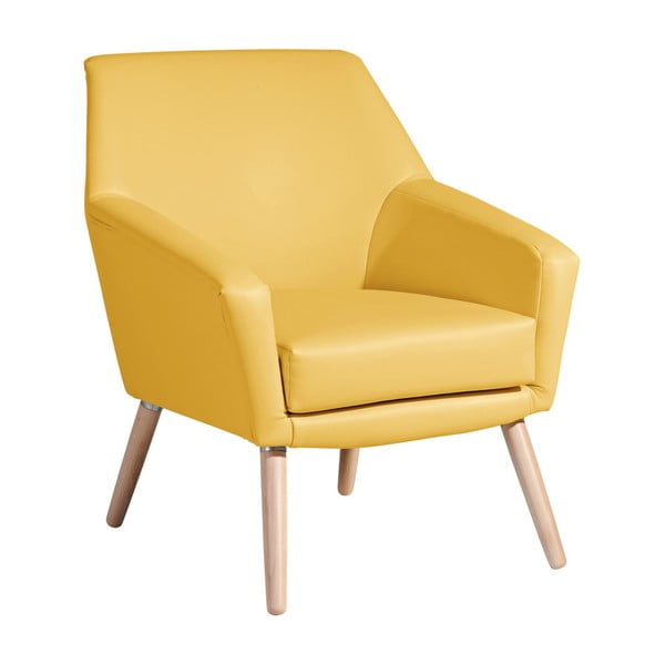 Dzeltens mākslīgās ādas krēsls Max Winzer Alegro
