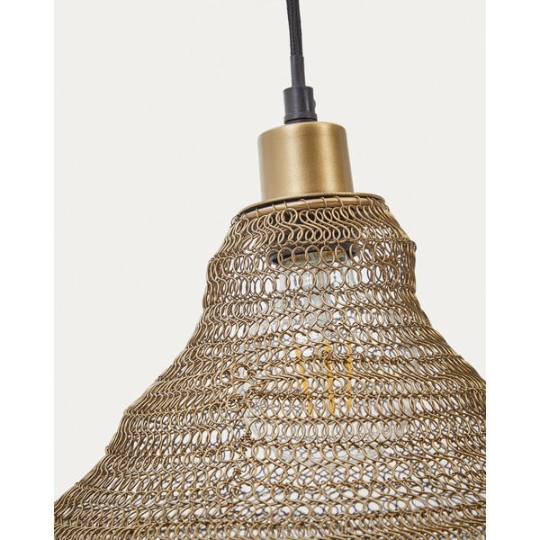 Zelta krāsas piekaramā lampa ar metāla abažūru ø 48,5 cm Sarraco – Kave Home-image-3