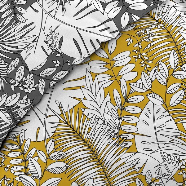 Dzeltena divguļamā mikrošķiedras gultas veļa 240x220 cm Calaos – douceur d'intérieur-image-4
