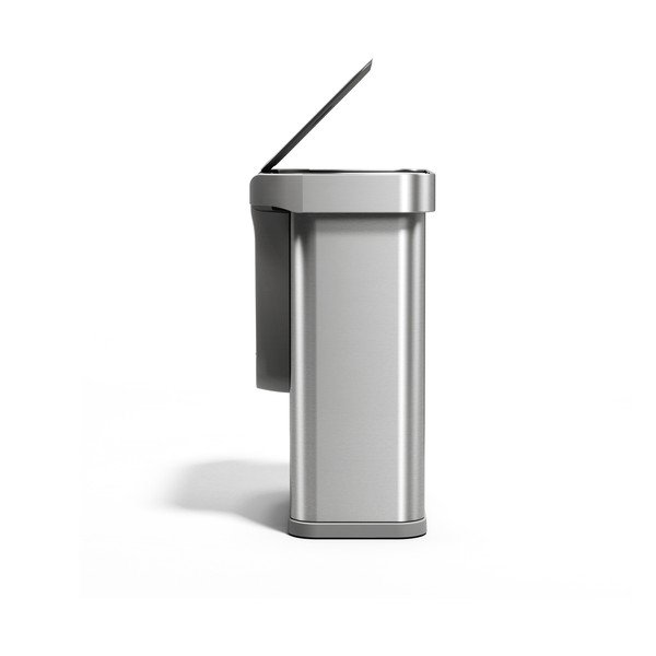 Sudraba krāsas bezkontakta tērauda atkritumu tvertne 58 l Sensor – simplehuman-image-4