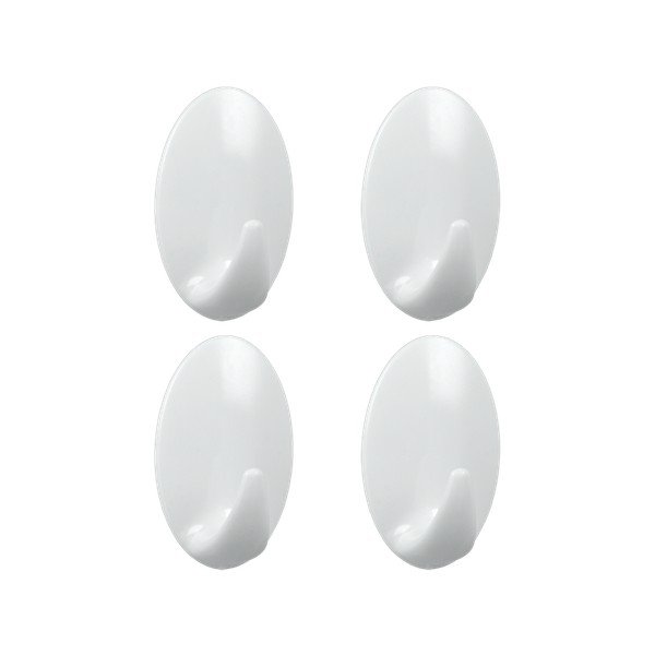 4 baltu plastmasas līpošu āķu komplekts Metaltex Greg-image-1