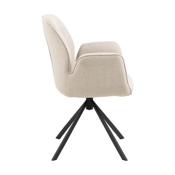 Krēmkrāsas polsterēts ēdamistabas krēsls Aura – Actona-image-4