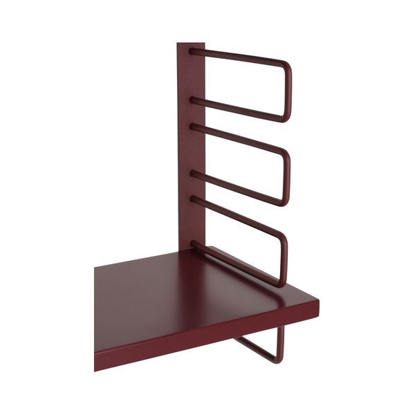 Sarkans daudzlīmeņu metāla sienas plaukts 54 cm Iseo – Ellos Home-image-3
