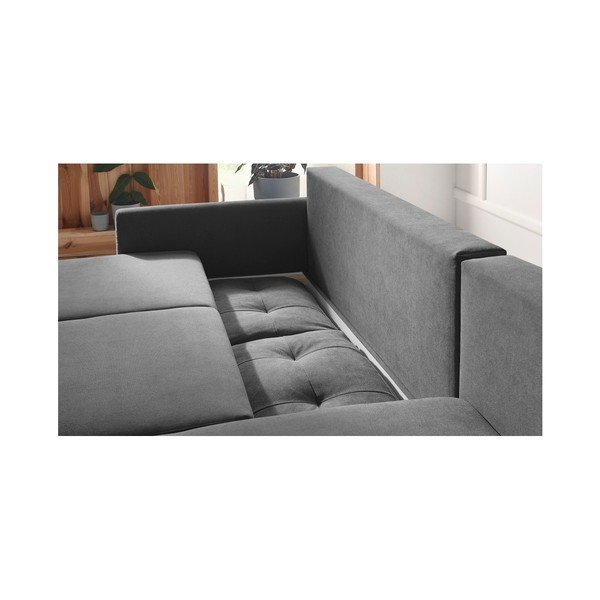 Tumši pelēks Bobochic Paris Balio dīvāns, labais stūris-image-4