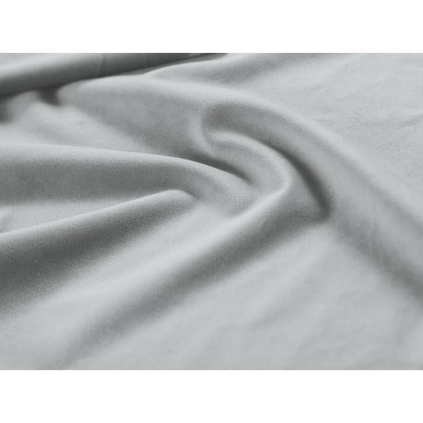 Gaiši pelēka polsterēta divvietīga gulta ar veļas kasti/bez galvgaļa ar redelēm 140x200 cm Susan – Micadoni -image-4