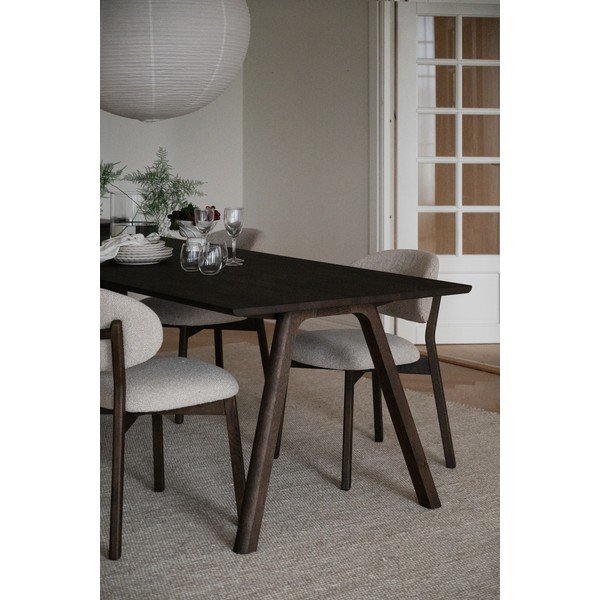 Ozola masīvkoka izvelkams ēdamgalds 95x220 cm Clapperton – Rowico-image-1