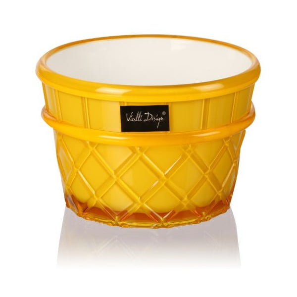 Dzeltena deserta krūze Vialli Design Livio, 266 ml
