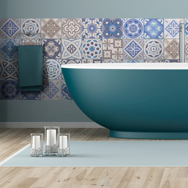 24 dekoratīvo sienas uzlīmju komplekts Ambiance Honduras, 20 x 20 cm-image-1