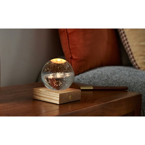 Tumši brūns gaismas dekors ar USB Amber – Gingko-image-3