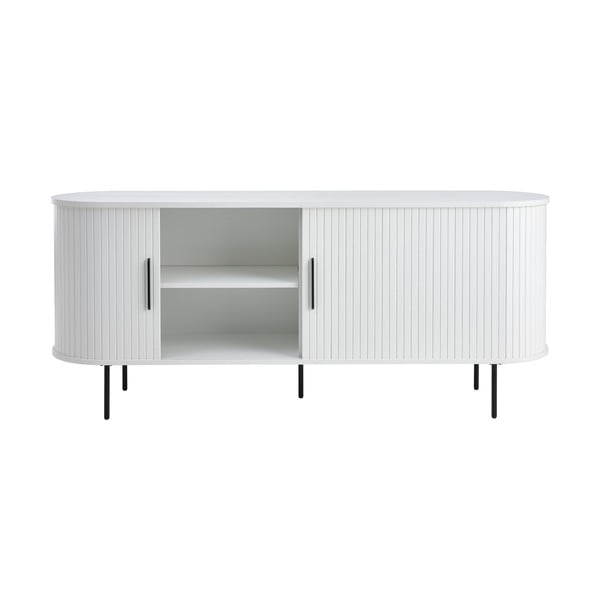 Balta kumode ar bīdāmām durvīm 180x76x45 cm Nola – Unique Furniture-image-3