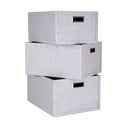 Gaiši pelēkas kartona uzglabāšanas kastes (3 gab.) Ture – Bigso Box of Sweden