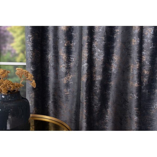 Antracīta pelēks aizkars 140x260 cm Lhasa – Mendola Fabrics-image-3